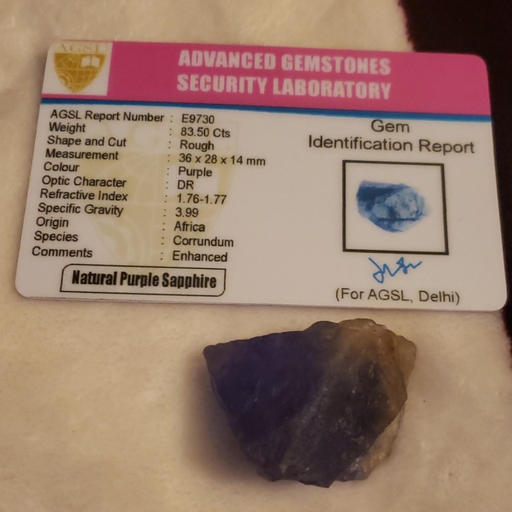 Purple sapphire